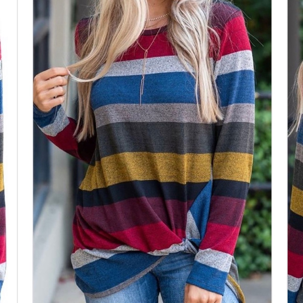 ✨LAST ONE!✨Multi color long sleeve top - Picture 2 of 5